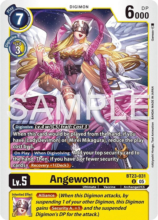 Image for Angewomon (BT23-031 U) (Hackers' Slumber) - Digimon Card Game