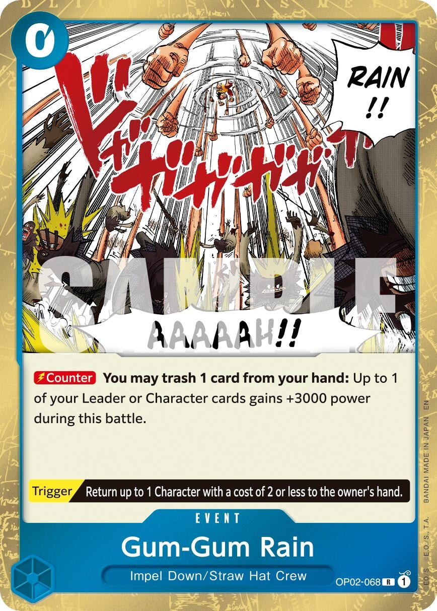 Image for Gum-Gum Rain (Reprint) (OP02-068) (Premium Booster -The Best- Vol. 2) - One Piece Card Game