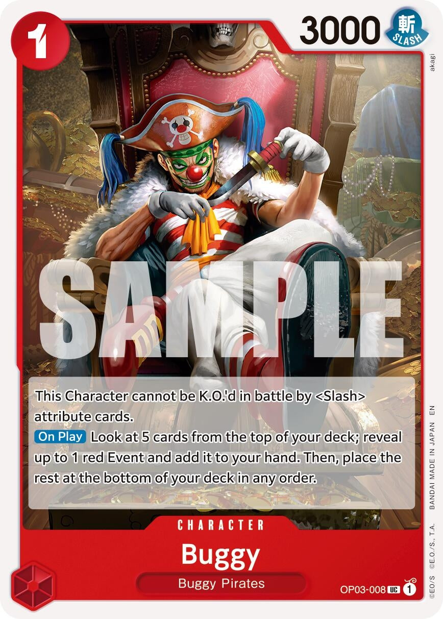 Image for Buggy - OP03-008 (Reprint) (OP03-008) (Premium Booster -The Best- Vol. 2) - One Piece Card Game