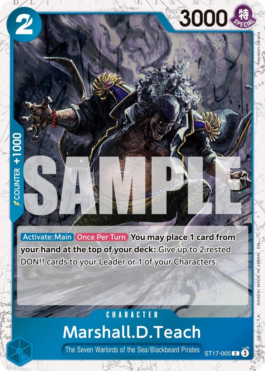 Image for Marshall.D.Teach - ST17-005 (Pirate Foil) (ST17-005) (Premium Booster -The Best- Vol. 2) - One Piece Card Game