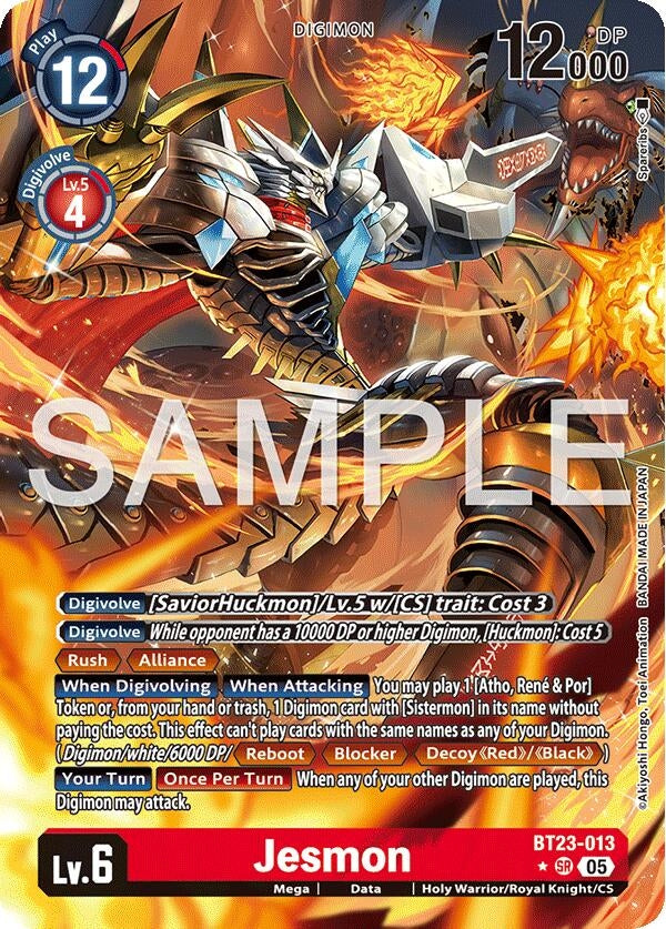 Image for Jesmon (Alternate Art) (BT23-013 SR) (Hackers' Slumber) - Digimon Card Game