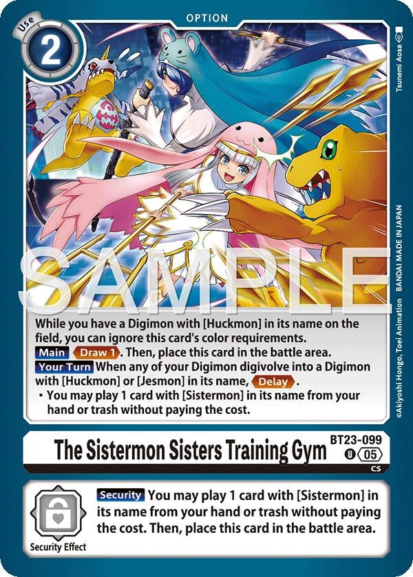 Image for The Sistermon Sisters Training Gym (BT23-099 U) (Hackers' Slumber) - Digimon Card Game