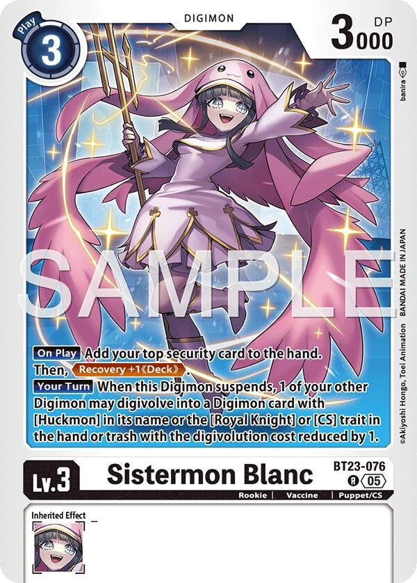 Image for Sistermon Blanc (BT23-076 R) (Hackers' Slumber) - Digimon Card Game