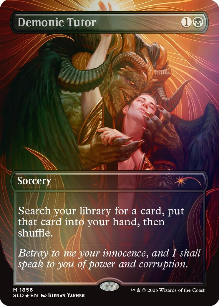 Image for Demonic Tutor (Rainbow Foil) (1856) (Secret Lair Drop Series) - Magic: The Gathering