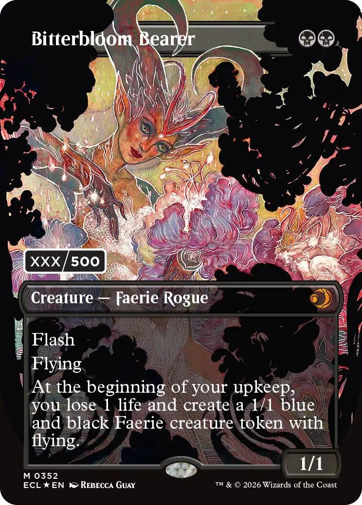 Image for Bitterbloom Bearer (Borderless) (Serial Numbered) (352) (Lorwyn Eclipsed) - Magic: The Gathering