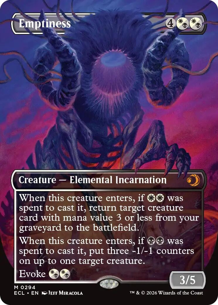 Image for Emptiness (Borderless) (294) (Lorwyn Eclipsed) - Magic: The Gathering