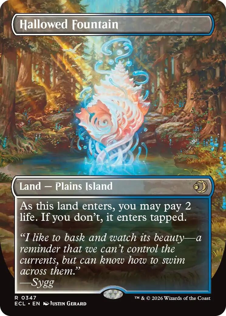 Image for Hallowed Fountain (Borderless) (347) (Lorwyn Eclipsed) - Magic: The Gathering