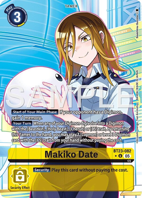 Image for Makiko Date (Alternate Art) (BT23-082 U) (Hackers' Slumber) - Digimon Card Game