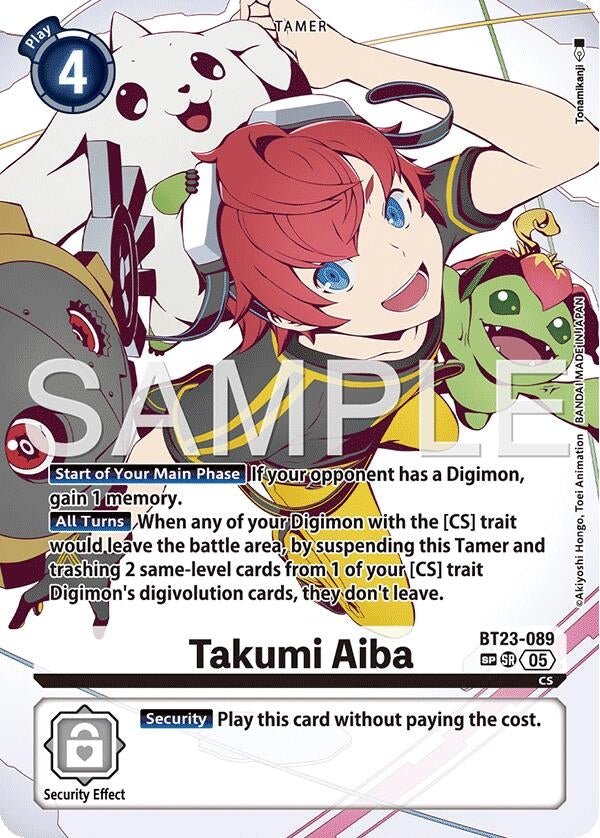 Image for Takumi Aiba (SP) (BT23-089 SR) (Hackers' Slumber) - Digimon Card Game