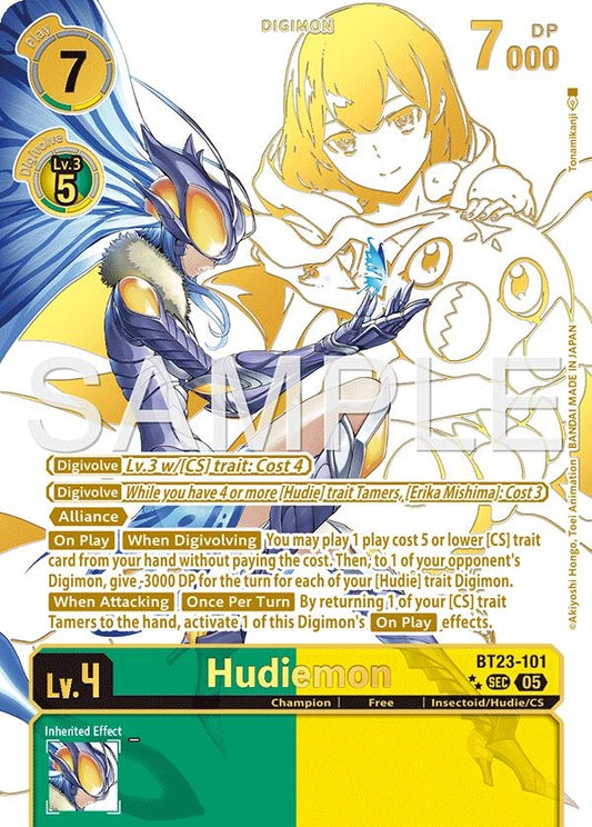 Image for Hudiemon (Rare Pull) (BT23-101 SEC) (Hackers' Slumber) - Digimon Card Game