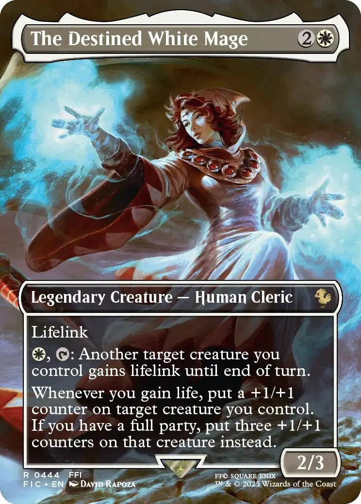 Image for The Destined White Mage (Borderless) (444) (Commander: FINAL FANTASY) - Magic: The Gathering