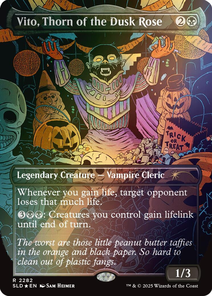 Image for Vito, Thorn of the Dusk Rose (Rainbow Foil) (2282) (Secret Lair Drop Series) - Magic: The Gathering