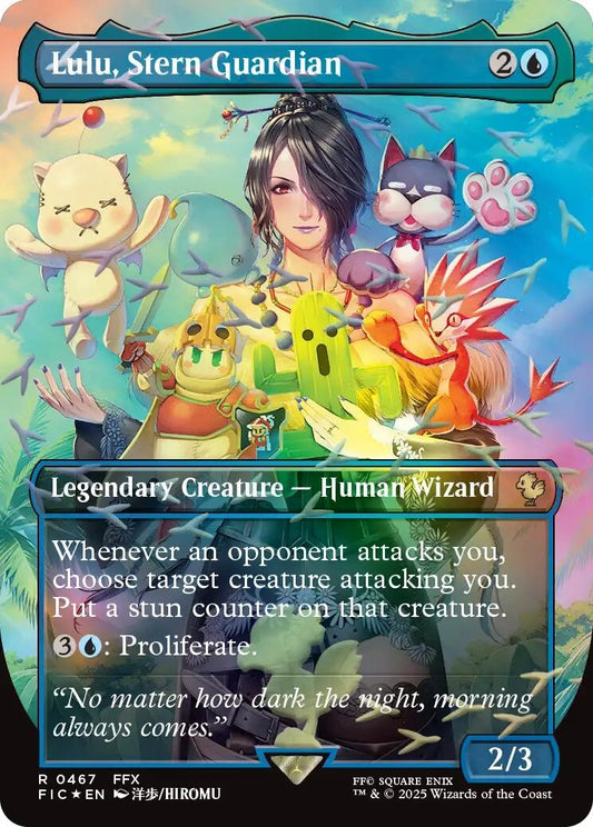 Image for Lulu, Stern Guardian (Borderless) (Chocobo Track Foil) (467) (Commander: FINAL FANTASY) - Magic: The Gathering