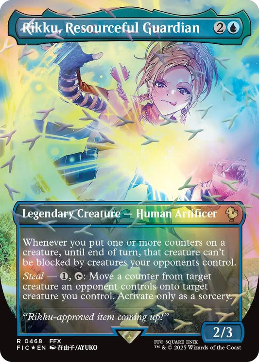 Image for Rikku, Resourceful Guardian (Borderless) (Chocobo Track Foil) (468) (Commander: FINAL FANTASY) - Magic: The Gathering