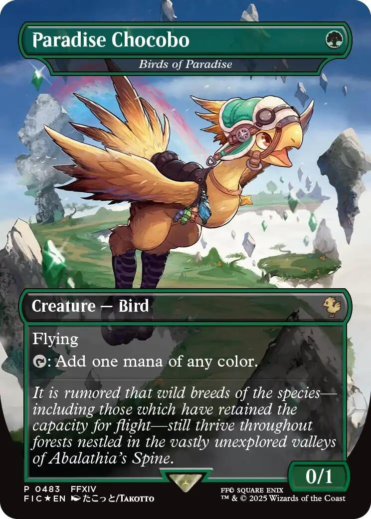 Image for Paradise Chocobo - Birds of Paradise (Borderless) (483) (Commander: FINAL FANTASY) - Magic: The Gathering