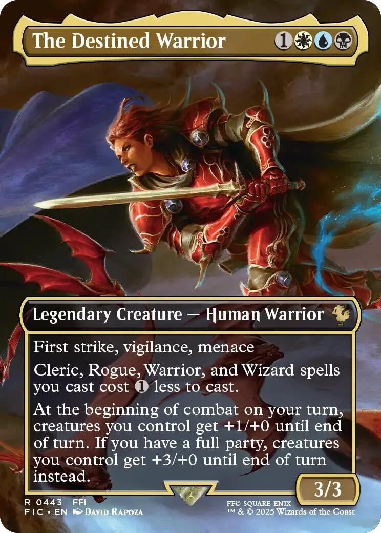 Image for The Destined Warrior (Borderless) (443) (Commander: FINAL FANTASY) - Magic: The Gathering