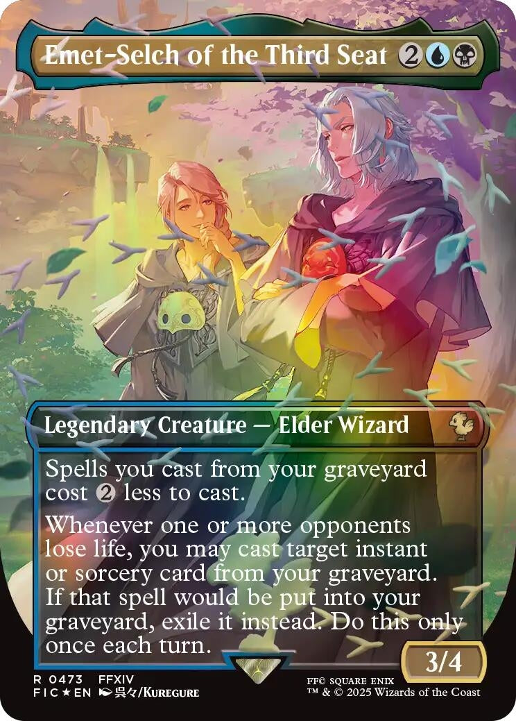 Image for Emet-Selch of the Third Seat (Borderless) (Chocobo Track Foil) (473) (Commander: FINAL FANTASY) - Magic: The Gathering