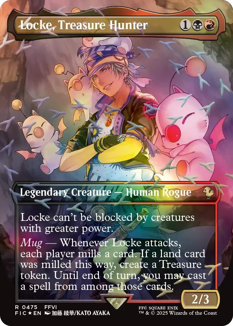 Image for Locke, Treasure Hunter (Borderless) (Chocobo Track Foil) (475) (Commander: FINAL FANTASY) - Magic: The Gathering