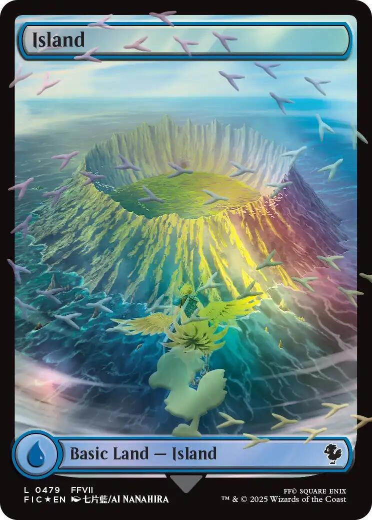 Image for Island (Chocobo Track Foil) (479) (Commander: FINAL FANTASY) - Magic: The Gathering