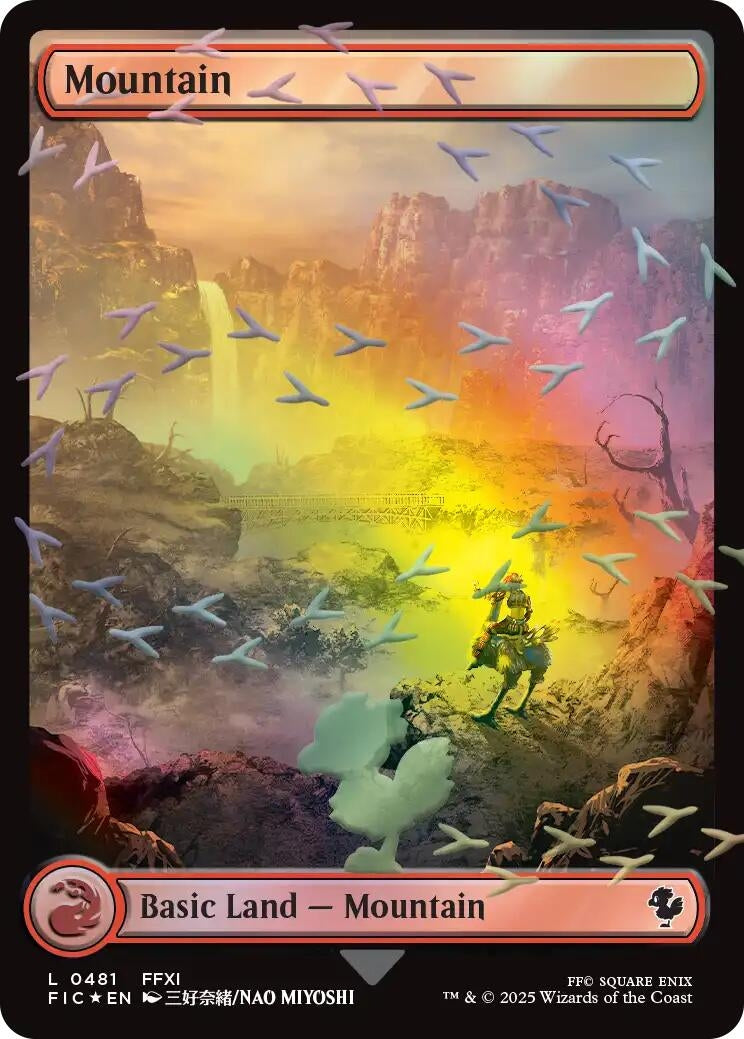 Image for Mountain (Chocobo Track Foil) (481) (Commander: FINAL FANTASY) - Magic: The Gathering