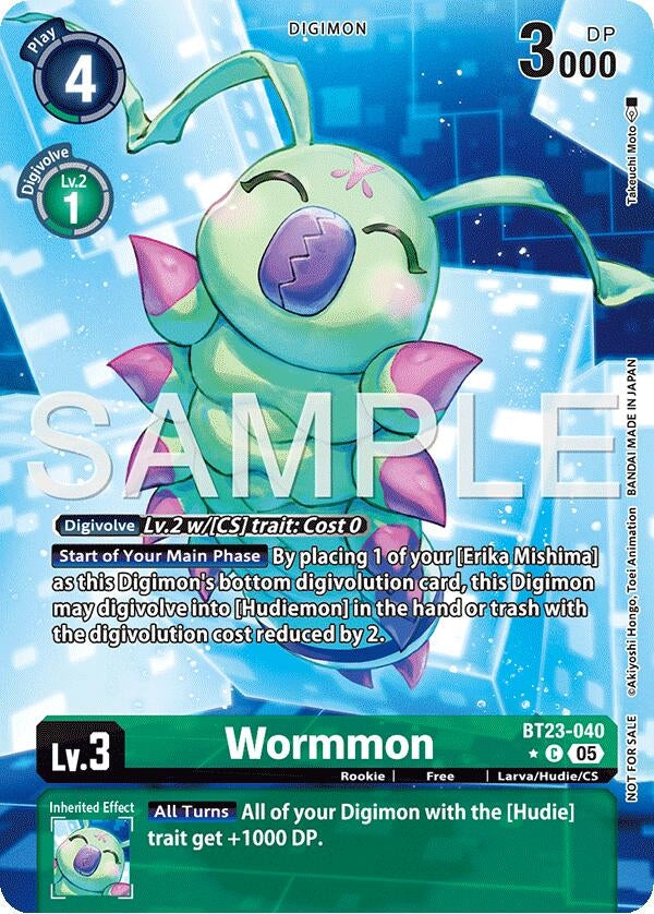 Image for Wormmon (Hacker's Slumber Box Promotion Pack) (BT23-040 C) (Hackers' Slumber) - Digimon Card Game
