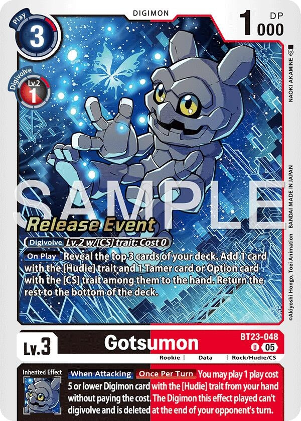 Image for Gotsumon (BT23-048 U) (Hackers' Slumber Release Event Cards) - Digimon Card Game