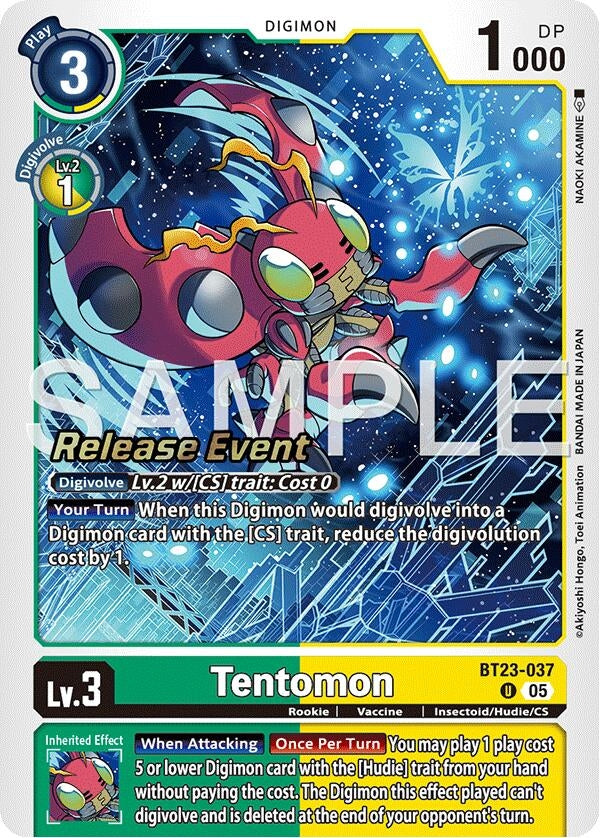 Image for Tentomon (BT23-037 U) (Hackers' Slumber Release Event Cards) - Digimon Card Game