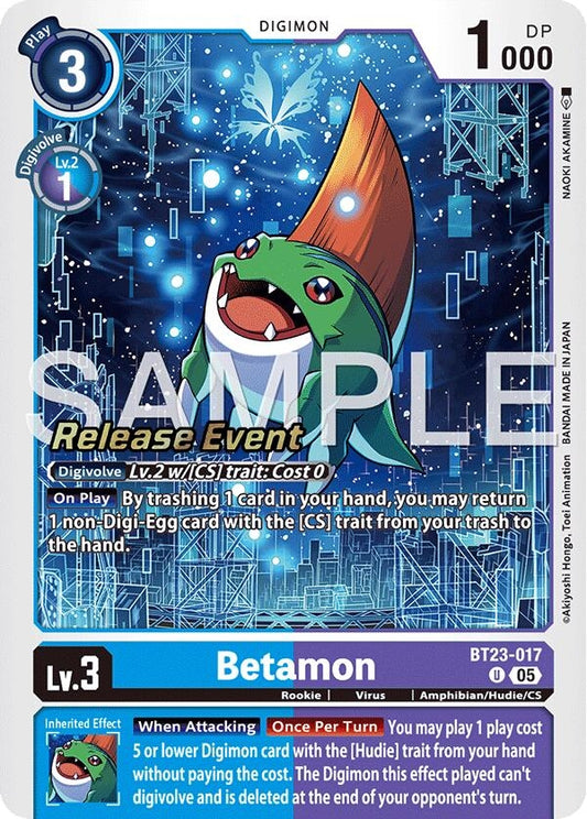 Image for Betamon (BT23-017 U) (Hackers' Slumber Release Event Cards) - Digimon Card Game