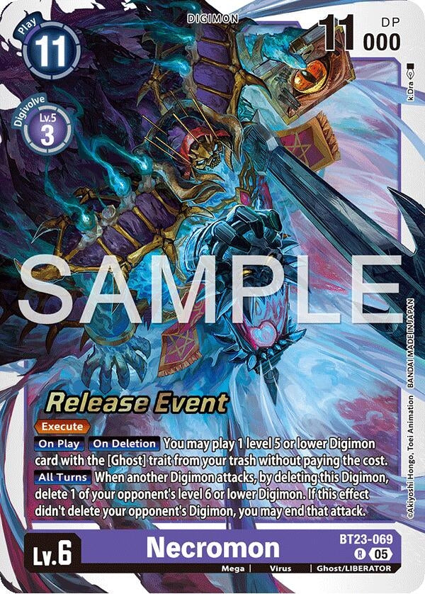 Image for Necromon (BT23-069 R) (Hackers' Slumber Release Event Cards) - Digimon Card Game