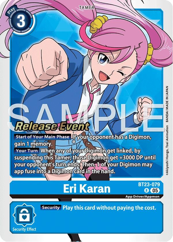 Image for Eri Karan (BT23-079 R) (Hackers' Slumber Release Event Cards) - Digimon Card Game