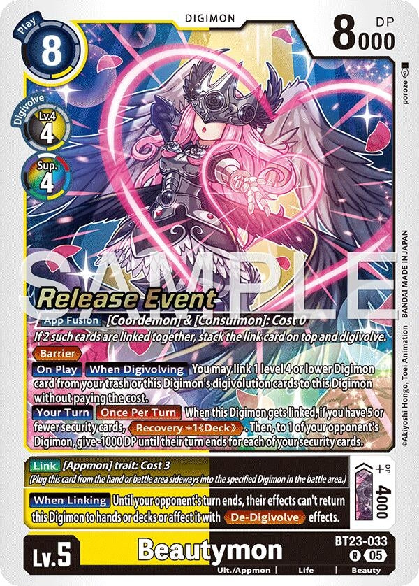 Image for Beautymon (BT23-033 R) (Hackers' Slumber Release Event Cards) - Digimon Card Game