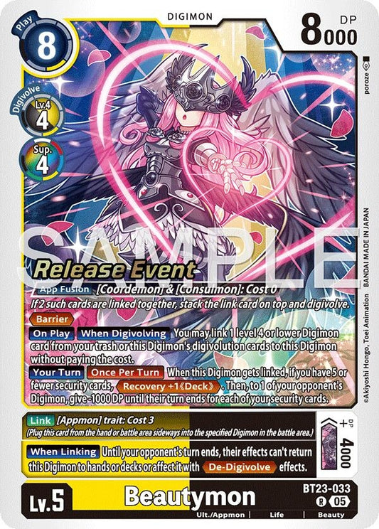 Image for Beautymon (BT23-033 R) (Hackers' Slumber Release Event Cards) - Digimon Card Game