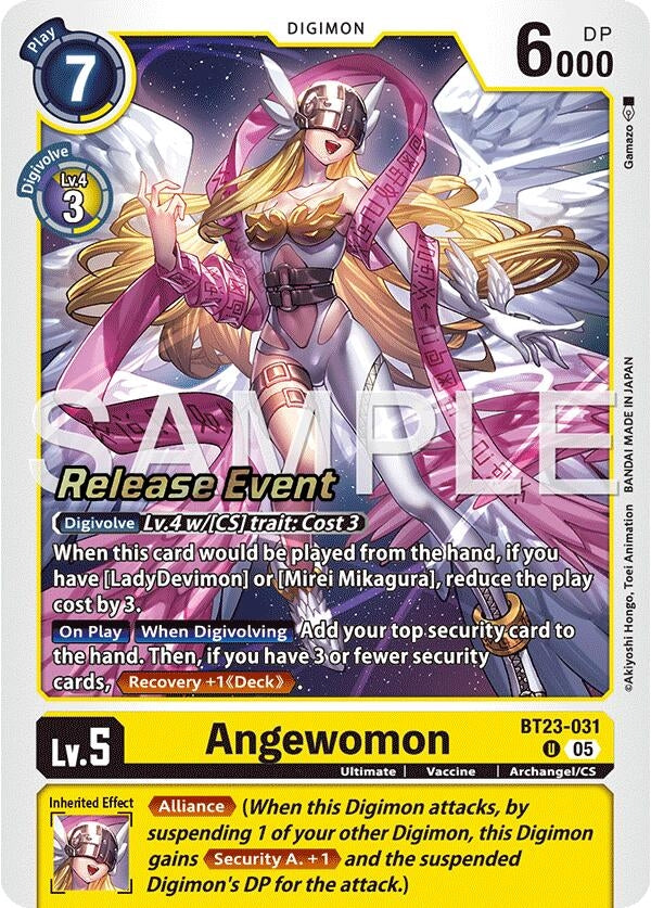 Image for Angewomon (BT23-031 U) (Hackers' Slumber Release Event Cards) - Digimon Card Game