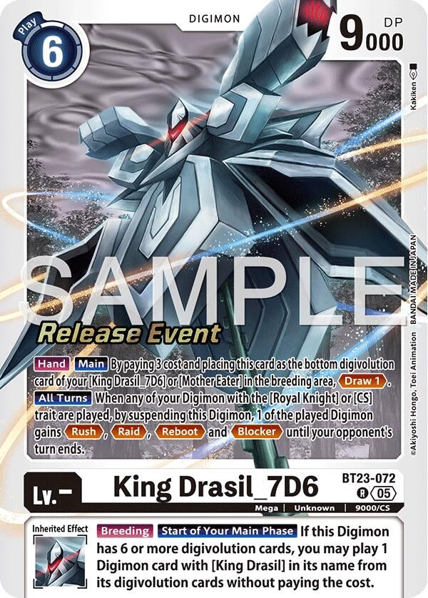 Image for King Drasil_7D6 (BT23-072 R) (Hackers' Slumber Release Event Cards) - Digimon Card Game