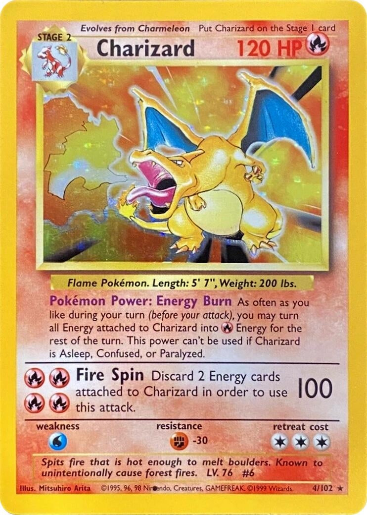 Image for Charizard (Black Dot Error) (004/102) (Base Set) - Pokemon
