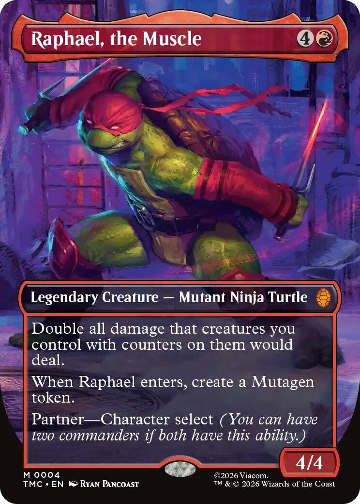 Image for Raphael, the Muscle (Borderless) (4) (Commander: Teenage Mutant Ninja Turtles) - Magic: The Gathering