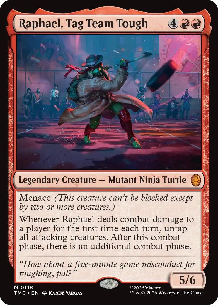 Image for Raphael, Tag Team Tough (118) (Commander: Teenage Mutant Ninja Turtles) - Magic: The Gathering
