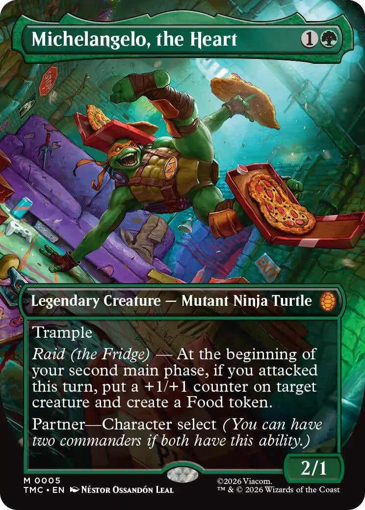 Image for Michelangelo, the Heart (Borderless) (5) (Commander: Teenage Mutant Ninja Turtles) - Magic: The Gathering