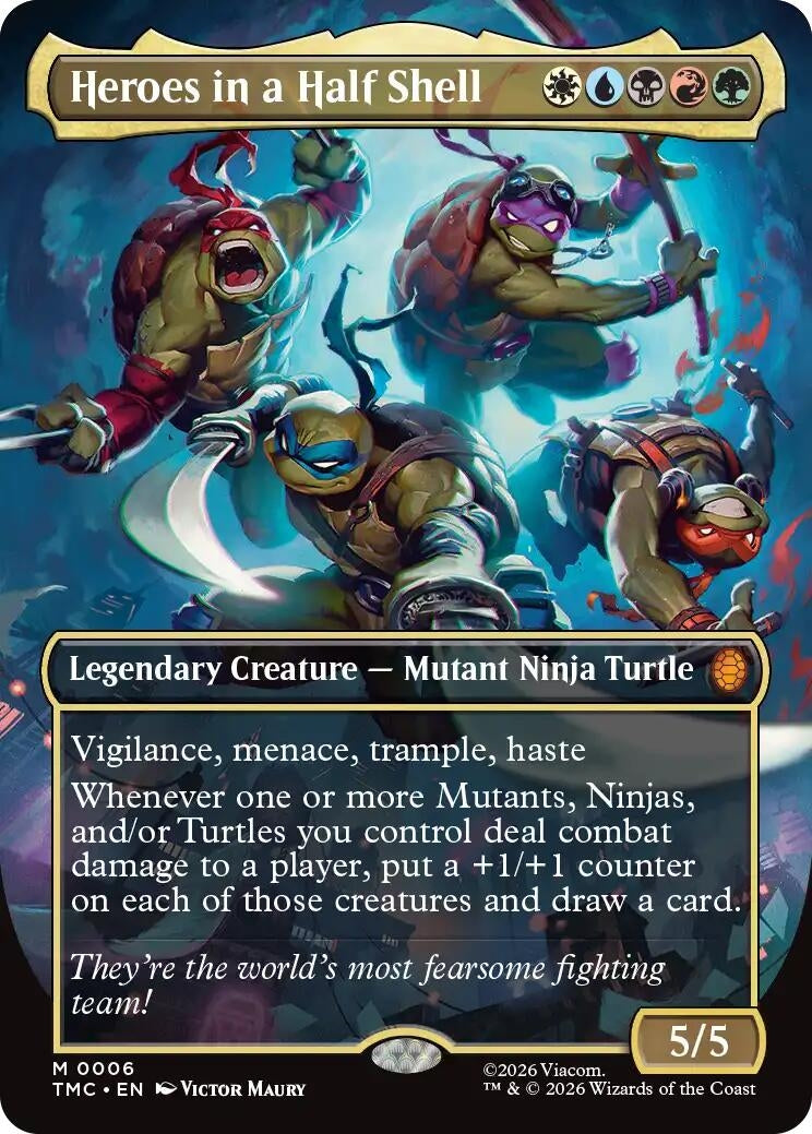 Image for Heroes in a Half Shell (Borderless) (6) (Commander: Teenage Mutant Ninja Turtles) - Magic: The Gathering