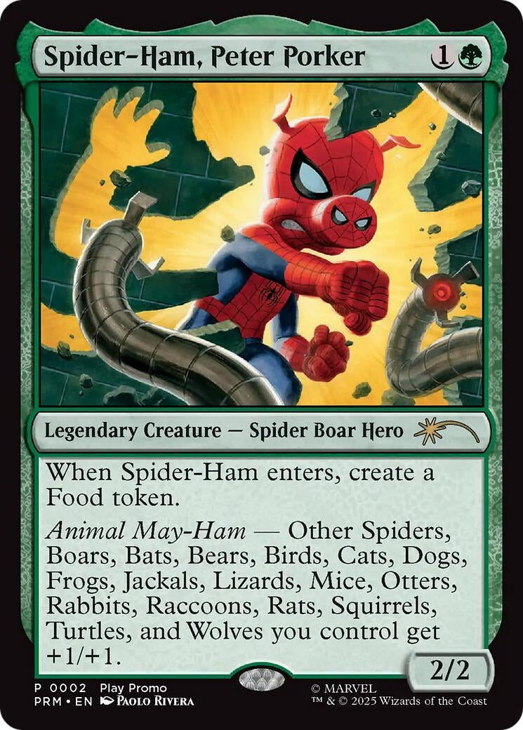 Image for Spider-Ham, Peter-Porker (2) (Play Promos) - Magic: The Gathering