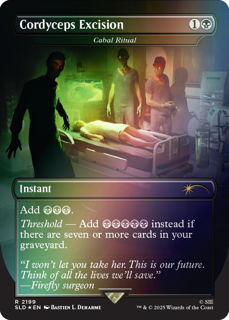 Image for Cordyceps Excision - Cabal Ritual (Rainbow Foil) (2199) (Secret Lair Drop Series) - Magic: The Gathering