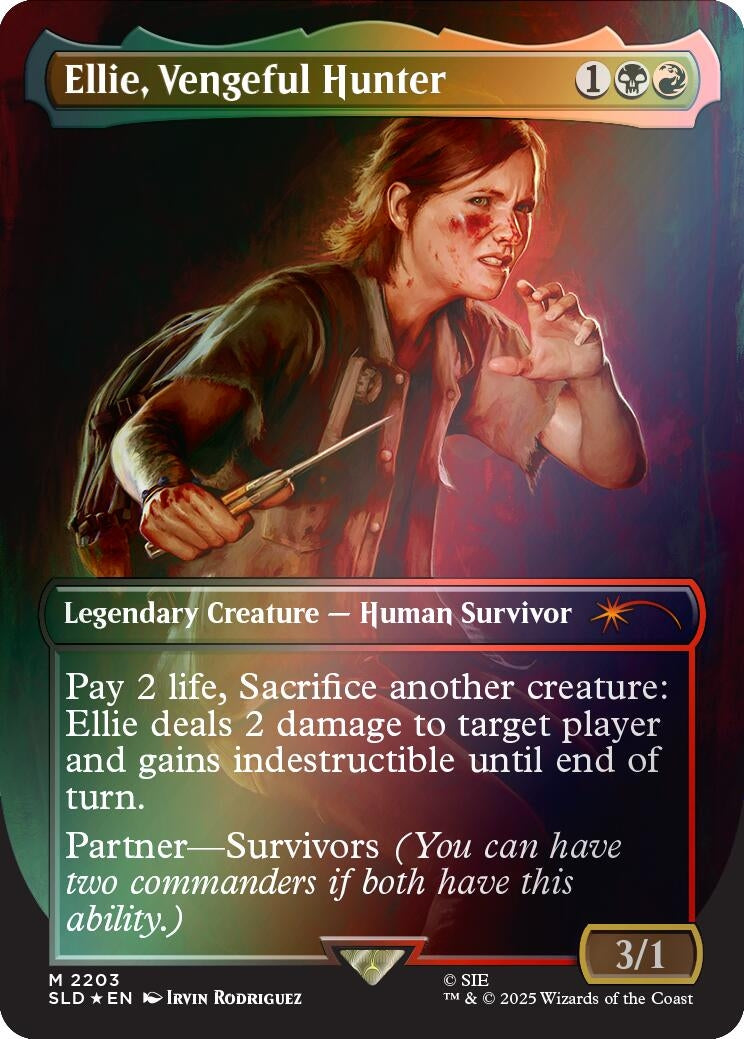 Image for Ellie, Vengeful Hunter (Rainbow Foil) (2203) (Secret Lair Drop Series) - Magic: The Gathering
