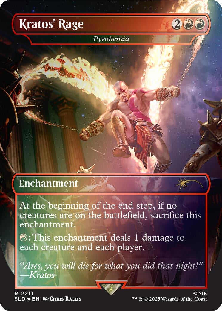 Image for Kratos' Rage - Pyrohemia (Rainbow Foil) (2211) (Secret Lair Drop Series) - Magic: The Gathering
