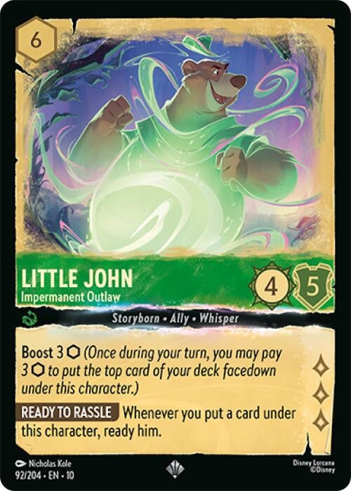 Image for Little John - Impermanent Outlaw (92/204) (Whispers in the Well) - Disney Lorcana