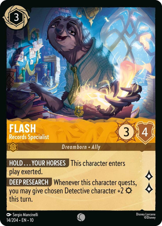 Image for Flash - Records Specialist (14/204) (Whispers in the Well) - Disney Lorcana
