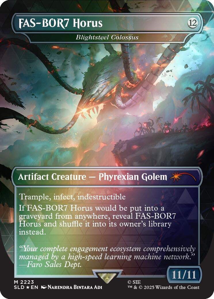 Image for FAS-BOR7 Horus - Blightsteel Colossus (Rainbow Foil) (2223) (Secret Lair Drop Series) - Magic: The Gathering