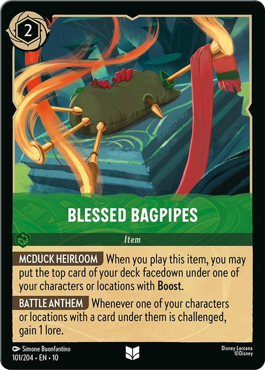 Image for Blessed Bagpipes (101/204) (Whispers in the Well) - Disney Lorcana