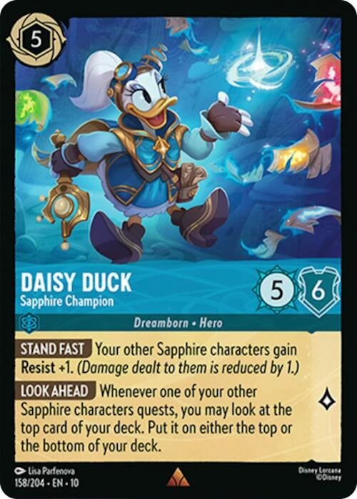 Image for Daisy Duck - Sapphire Champion (158/204) (Whispers in the Well) - Disney Lorcana