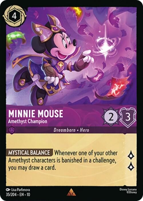 Image for Minnie Mouse - Amethyst Champion (35/204) (Whispers in the Well) - Disney Lorcana