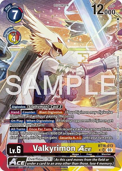 Image for Valkyrimon ACE (Winner) (BT16-013 SR) (Hackers' Slumber Release Event Cards) - Digimon Card Game